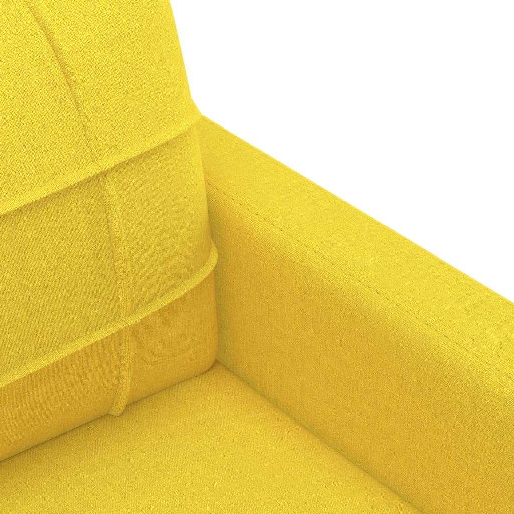 vidaXL Sillón de tela amarillo claro 60 cm