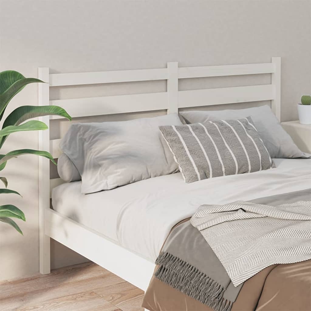vidaXL Cabecero de cama madera maciza de pino blanco 186x4x100 cm