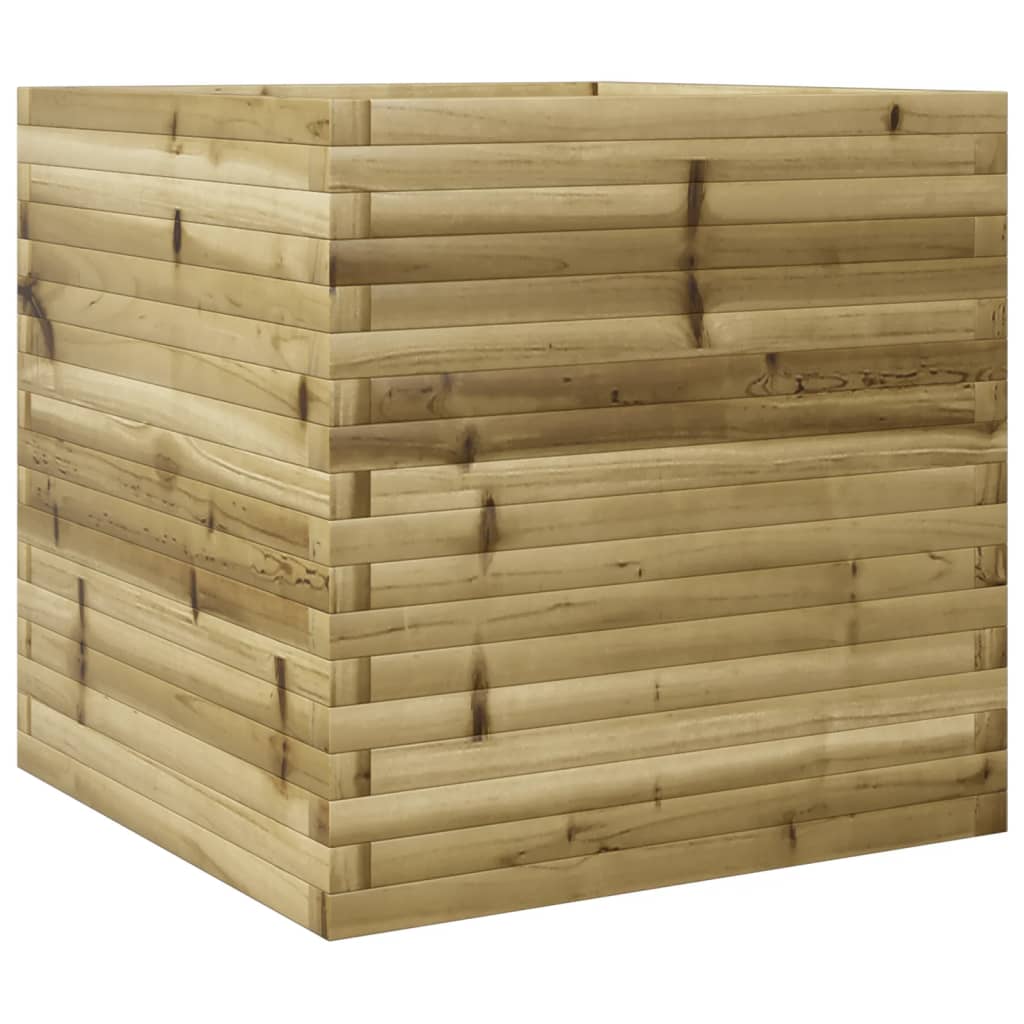 vidaXL Jardinera de madera de pino impregnada 70x70x68,5 cm