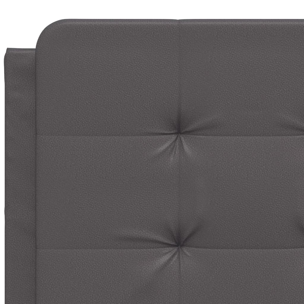 vidaXL Cabecero de cama acolchado cuero sintético gris 120 cm