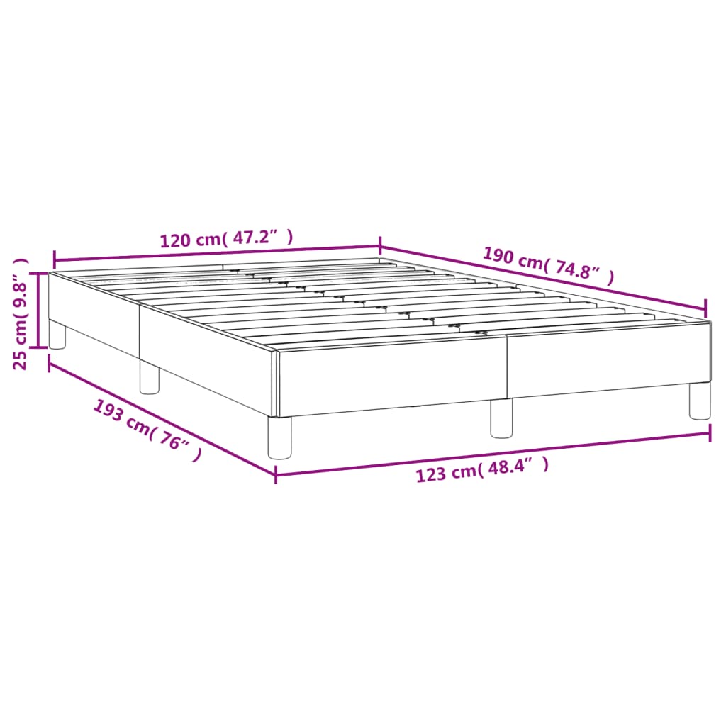 vidaXL Estructura de cama terciopelo azul oscuro 120x190 cm