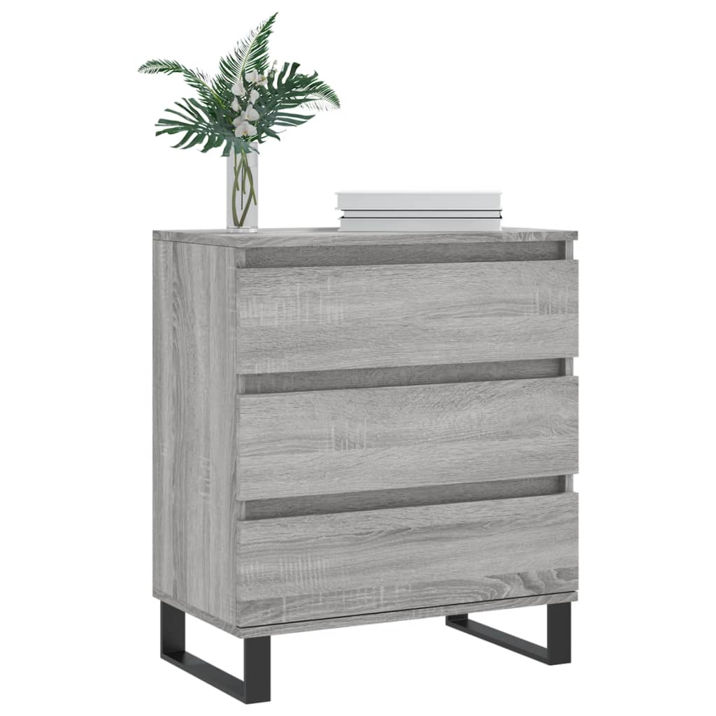 vidaXL Aparador de madera contrachapada gris Sonoma 60x35x70 cm