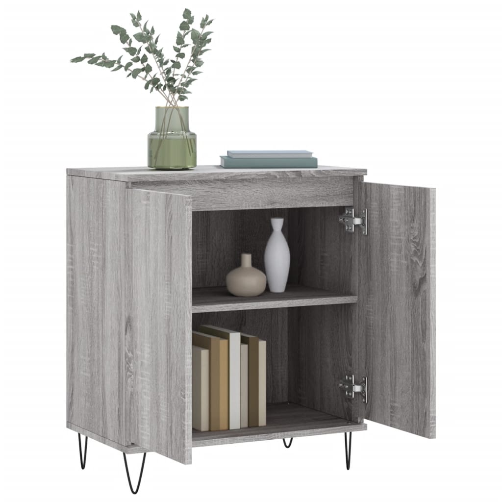 vidaXL Aparador de madera contrachapada gris Sonoma 60x35x70 cm