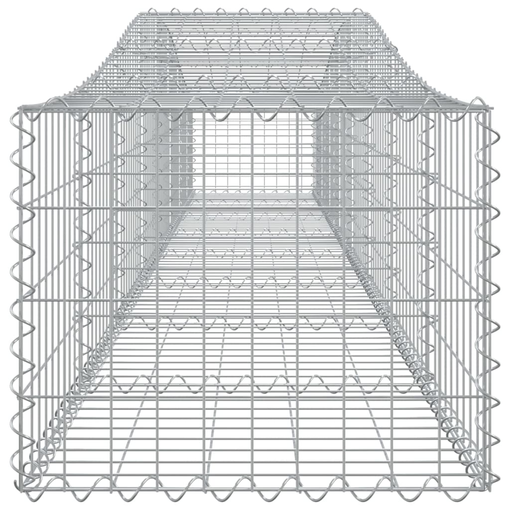 vidaXL Cestas de gaviones 15 uds forma de arco hierro 400x50x40/60 cm