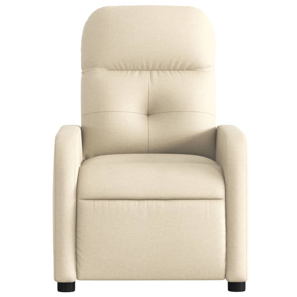 vidaXL Sillón reclinable de tela crema