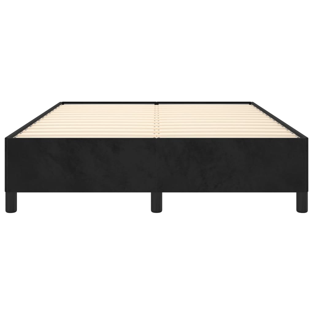 vidaXL Estructura de cama sin colchón terciopelo negro 140x190 cm