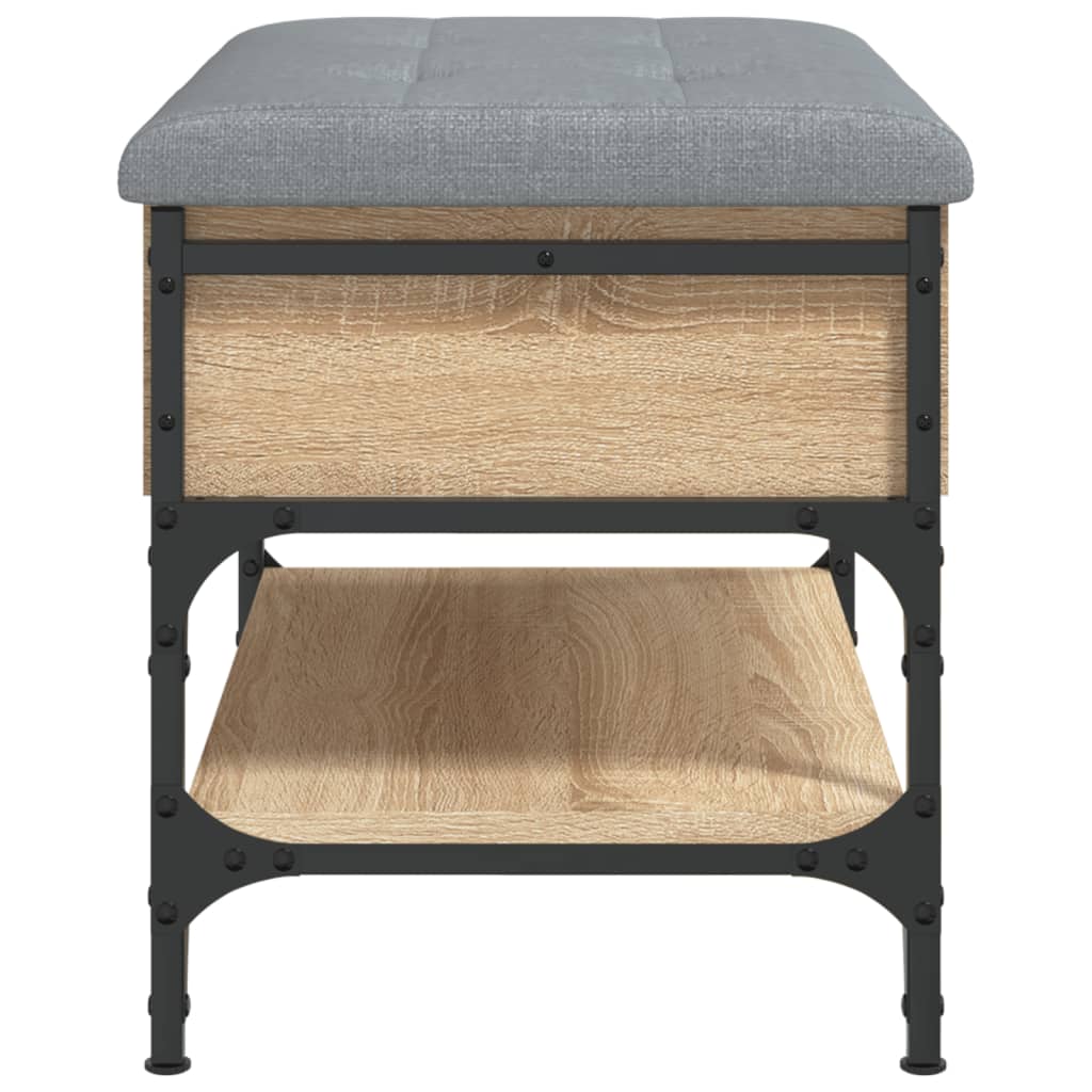 vidaXL Banco zapatero madera de ingeniería roble Sonoma 62x42x45 cm