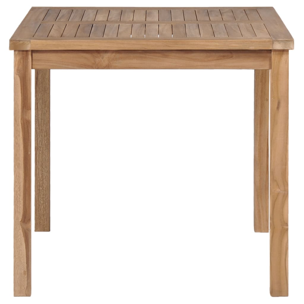 vidaXL Mesa de jardín de madera maciza de teca 80x80x77 cm