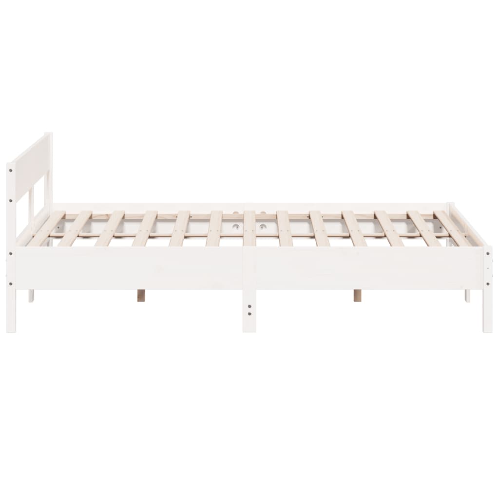 vidaXL Cama sin colchón madera maciza de pino blanca 180x200 cm