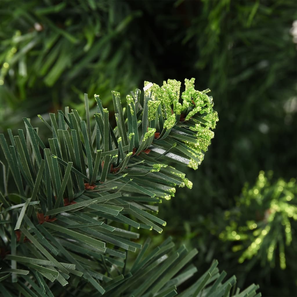 vidaXL Árbol de Navidad artificial iluminado con luces y piñas 210 cm