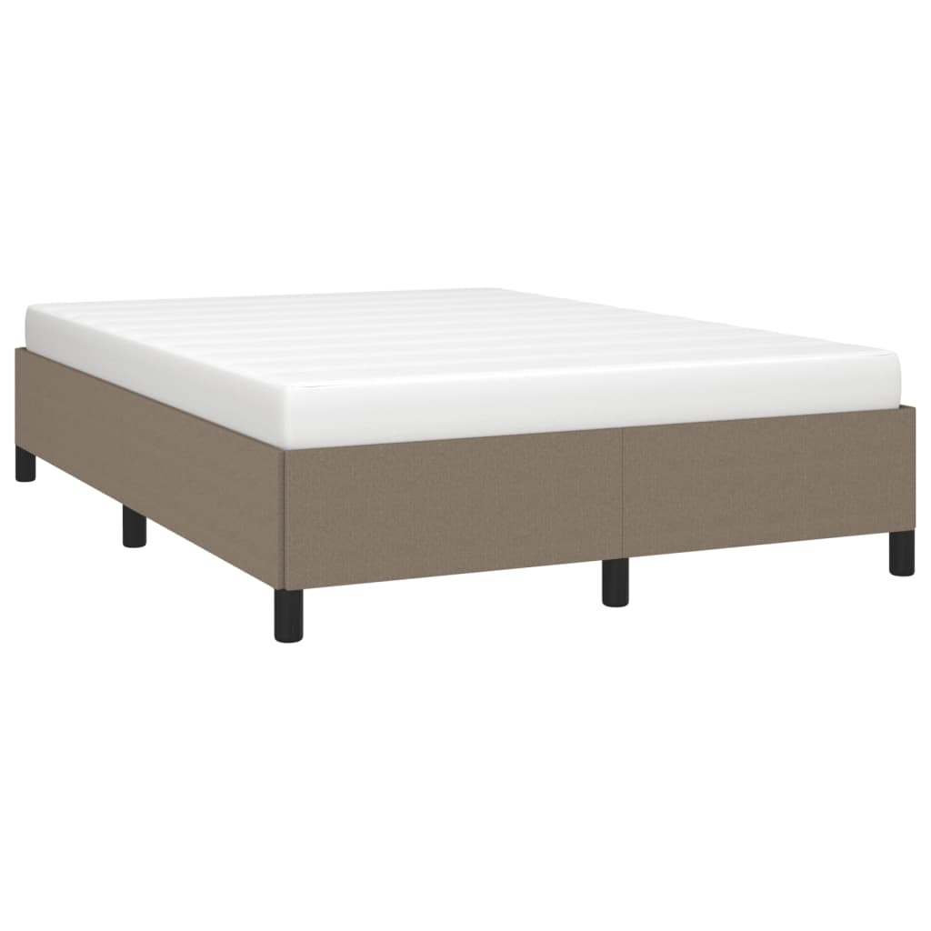 vidaXL Estructura de cama de tela gris taupe 140x200 cm