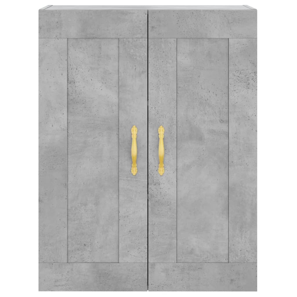 vidaXL Aparador alto madera contrachapada gris hormigón 69,5x34x180 cm