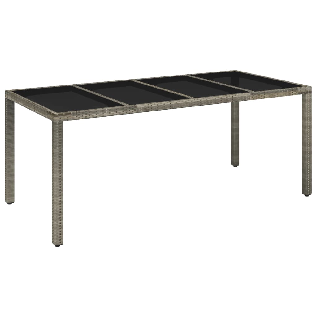 vidaXL Set comedor jardín 9 pzas y cojines ratán sintético gris