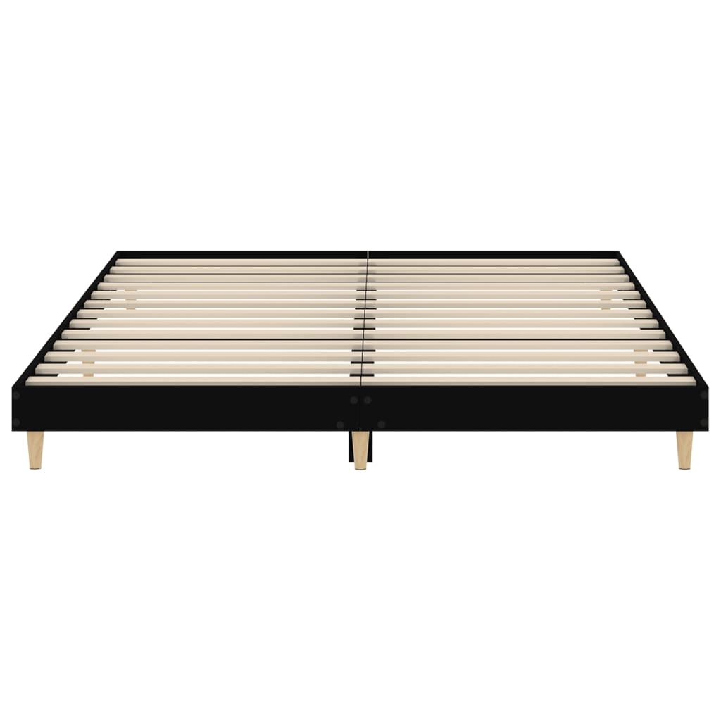 vidaXL Estructura de cama madera de ingeniería negra 160x200 cm