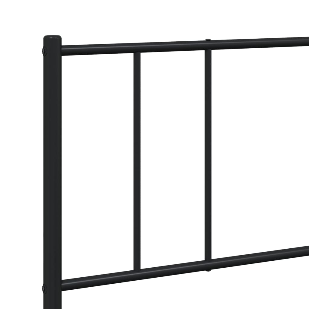 vidaXL Estructura cama sin colchón con estribo metal negro 183x213 cm