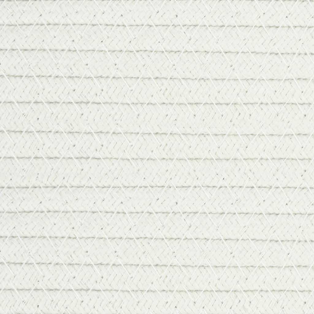 vidaXL Cesta de almacenaje algodón gris y blanco Ø51x33 cm