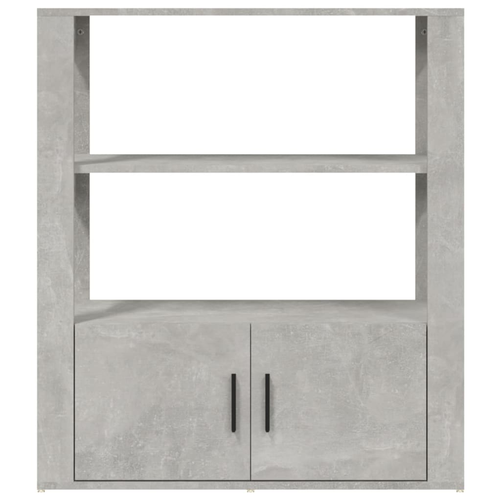 vidaXL Aparador de madera contrachapada gris hormigón 80x30x90 cm