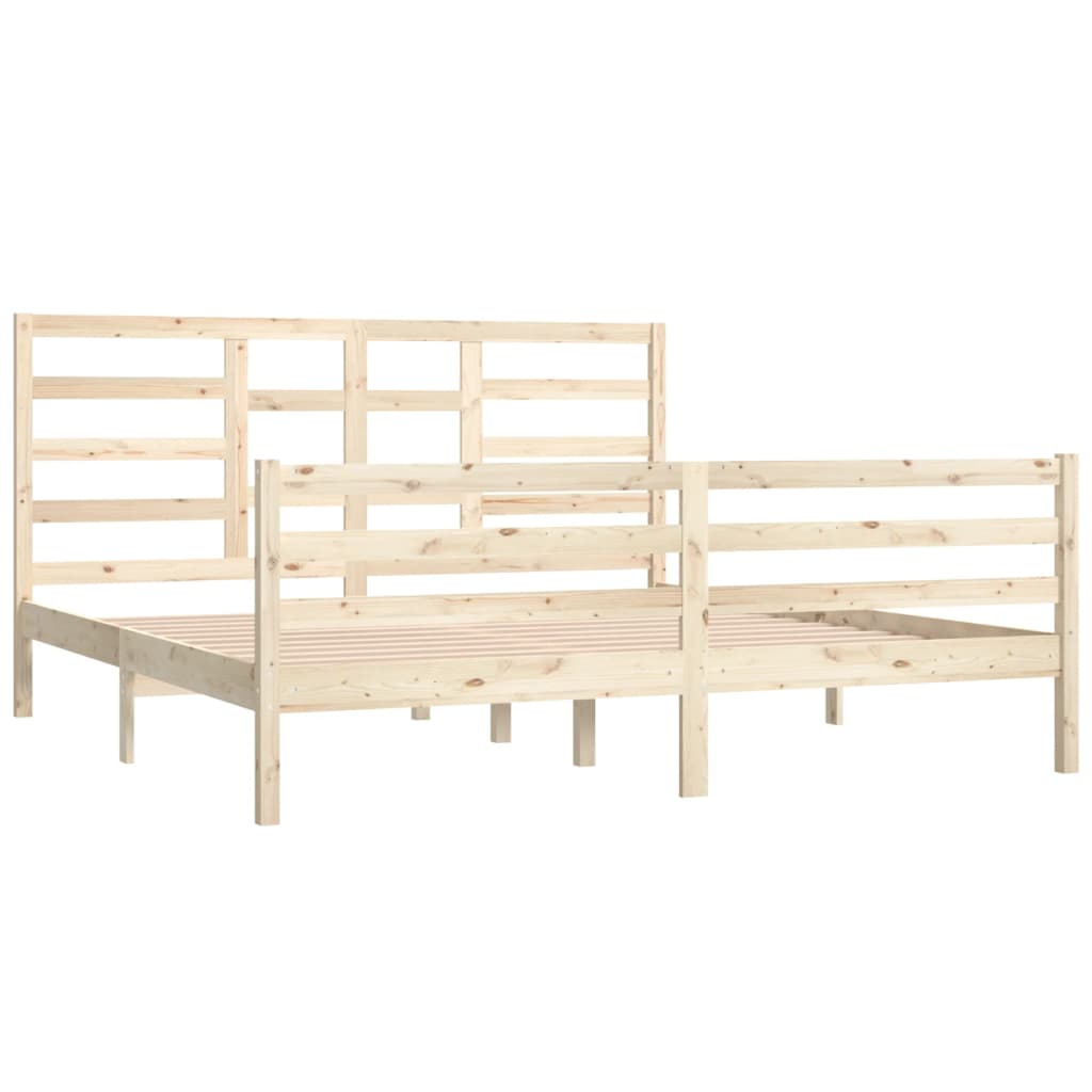 vidaXL Estructura de cama sin colchón madera maciza 180x200 cm