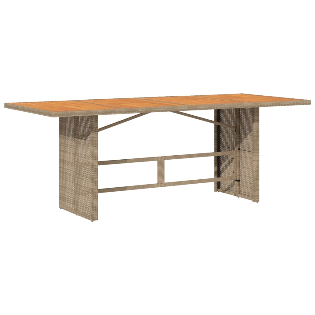 vidaXL Set comedor de jardín 7 pzas con cojines ratán sintético beige