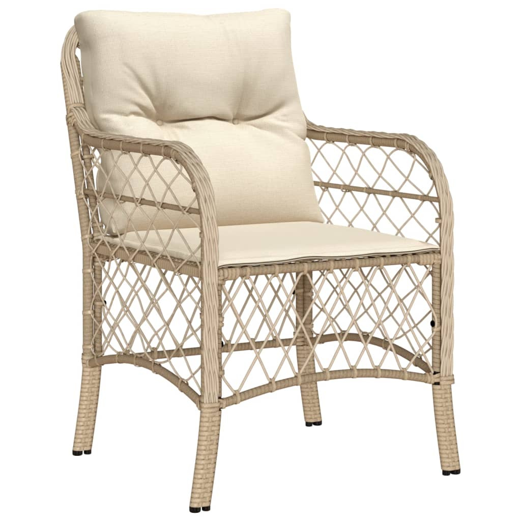 vidaXL Set comedor de jardín 9 pzas con cojines ratán sintético beige