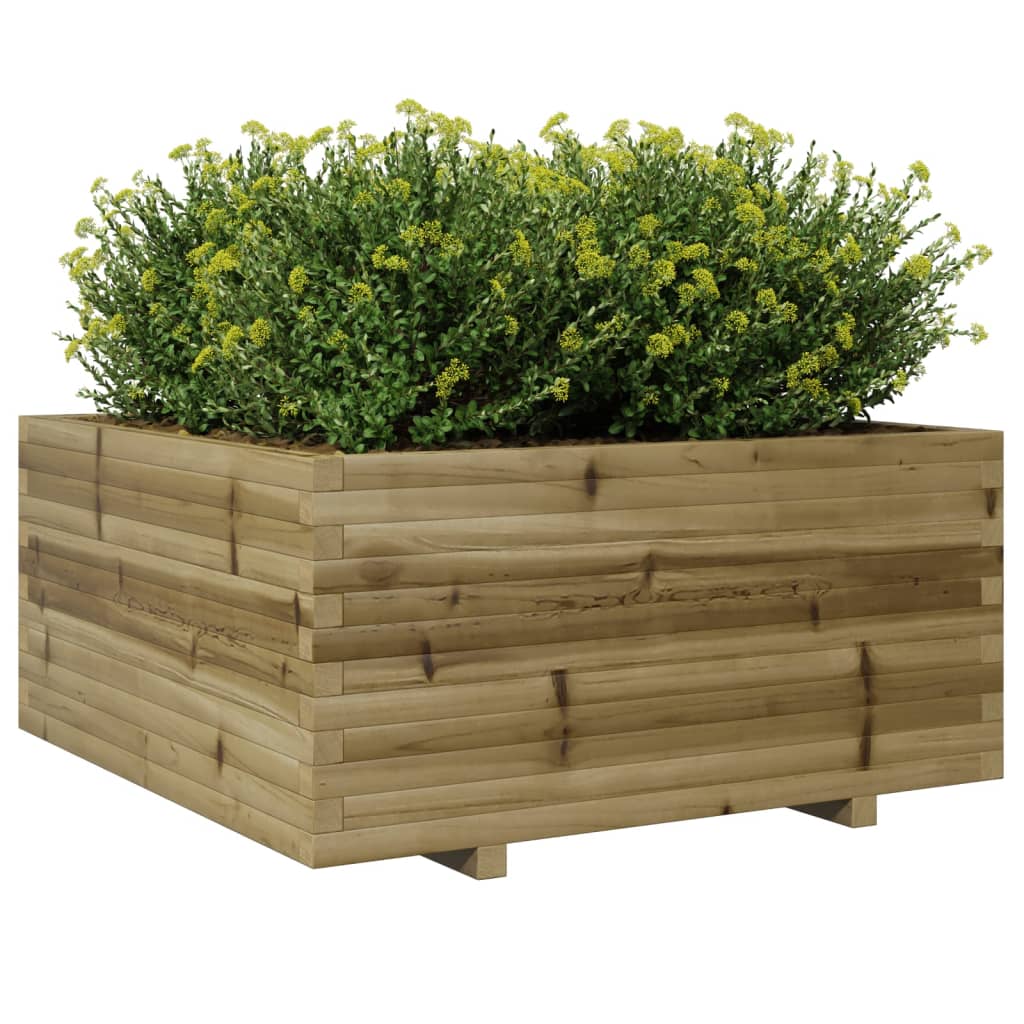 vidaXL Jardinera madera de pino impregnada 100x100x49,5 cm