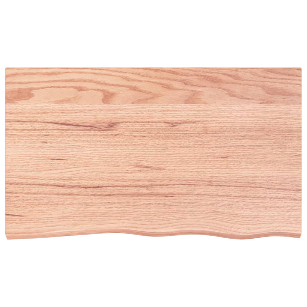 vidaXL Estante pared madera roble tratada marrón claro 100x60x(2-4) cm