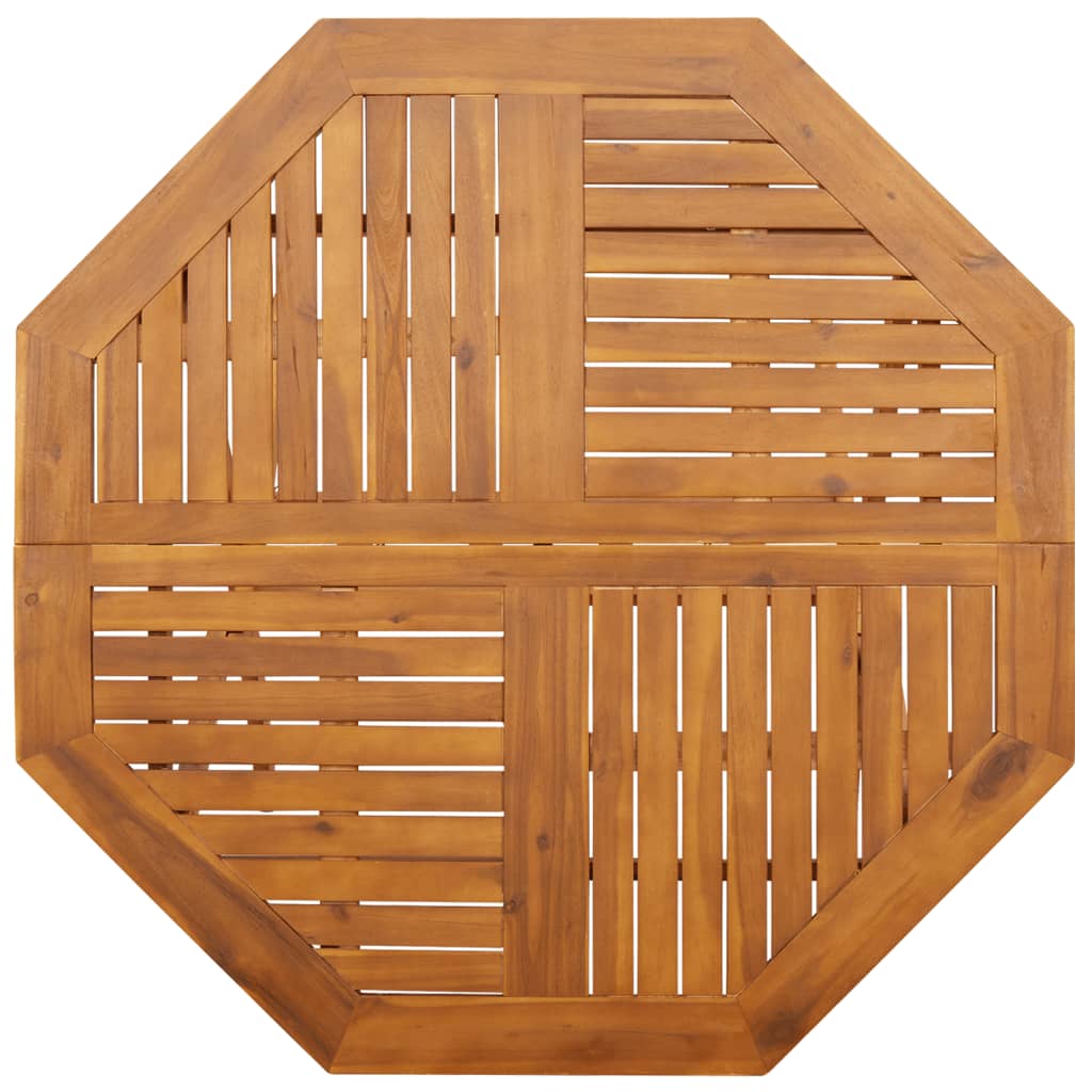 vidaXL Mesa de jardín plegable madera maciza de acacia Ø110x75 cm