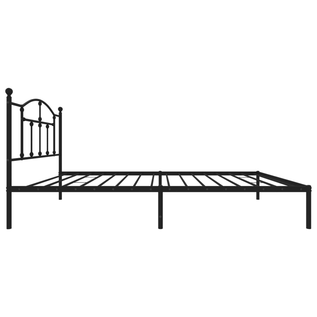 vidaXL Estructura cama sin colchón con cabecero metal negro 100x190 cm