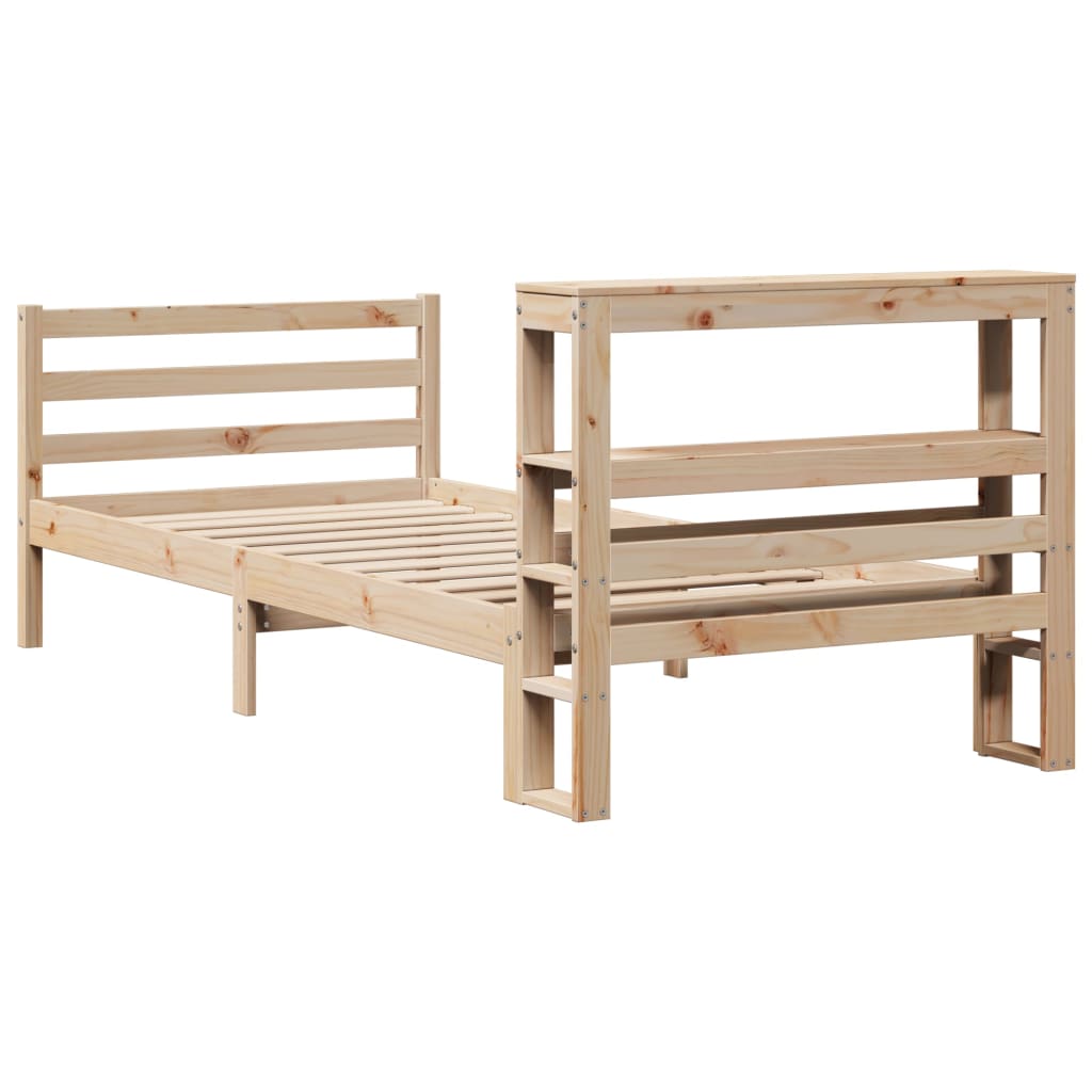 vidaXL Estructura de cama sin colchón madera maciza de pino 90x200 cm