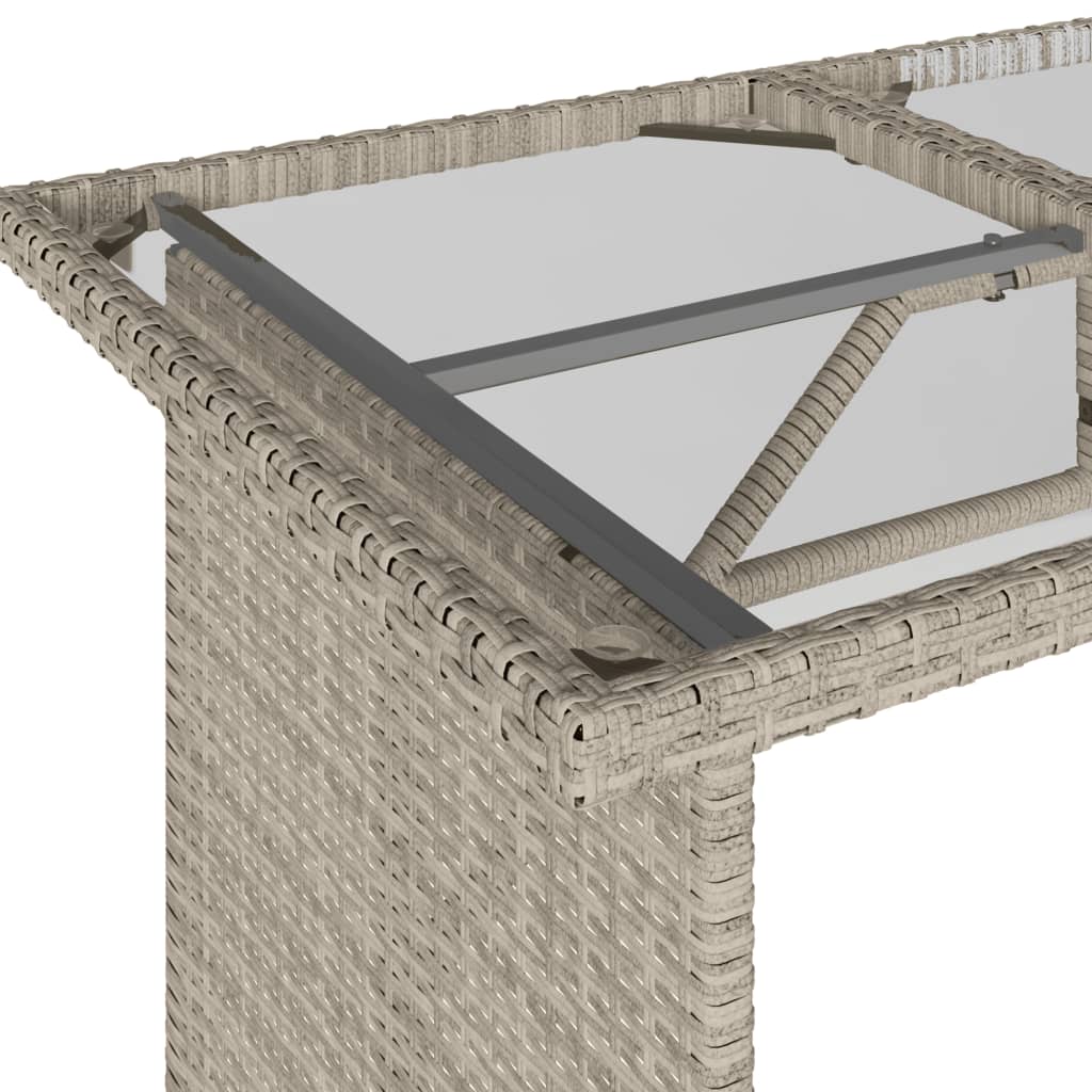 vidaXL Set comedor jardín y cojines 2 pzas ratán sintético gris claro