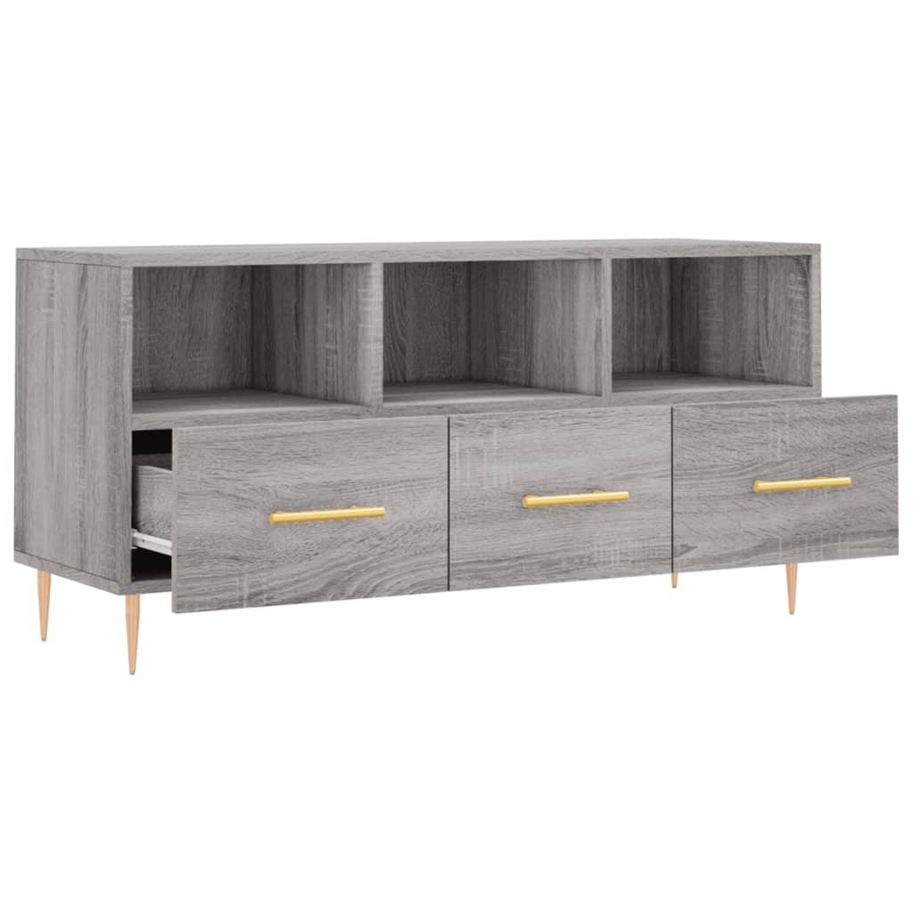 vidaXL Mueble de TV madera de ingeniería gris Sonoma 102x36x50 cm