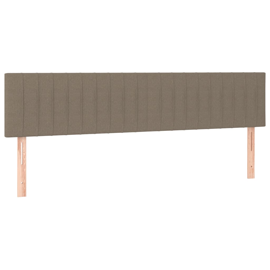 vidaXL Cabecero con LED de tela gris taupe 200x5x78/88 cm