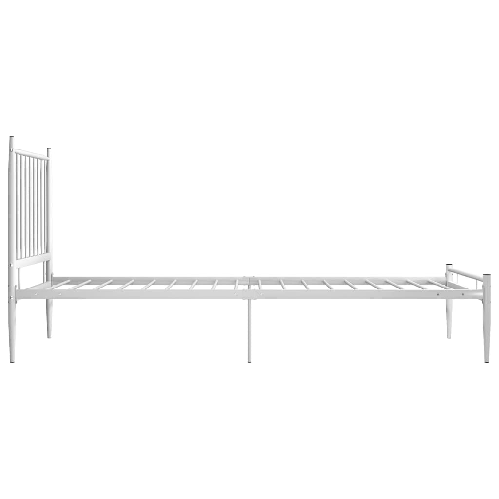 vidaXL Estructura de cama sin colchón metal blanco 100x200 cm