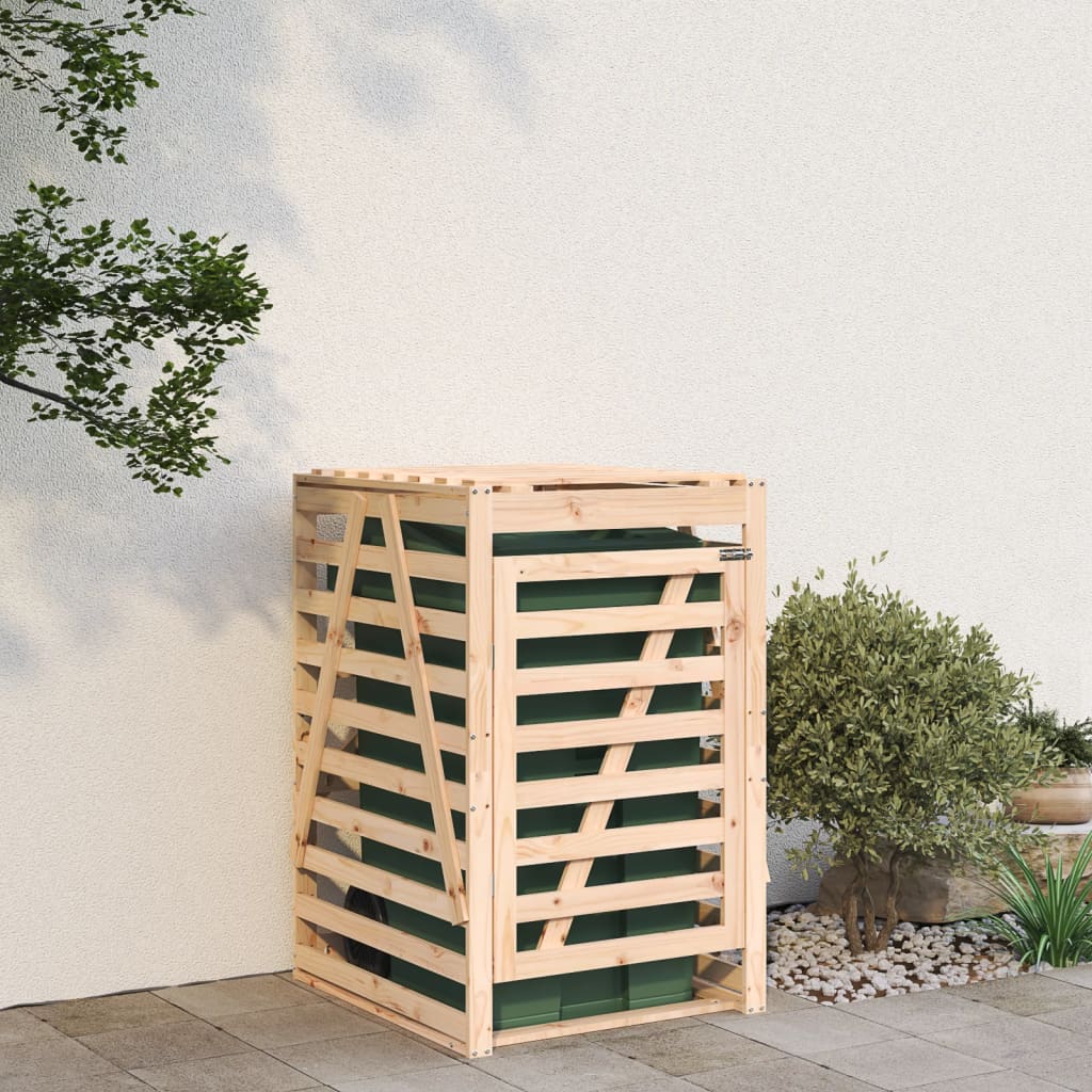 vidaXL Cobertizo para cubos de basura madera maciza pino 84x90x128,5cm