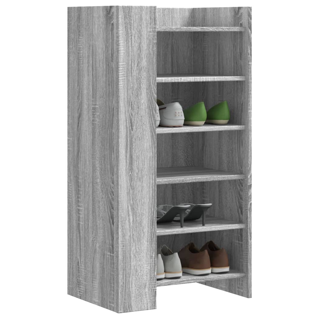 vidaXL Mueble zapatero madera de ingeniería gris Sonoma 52x37,5x100 cm