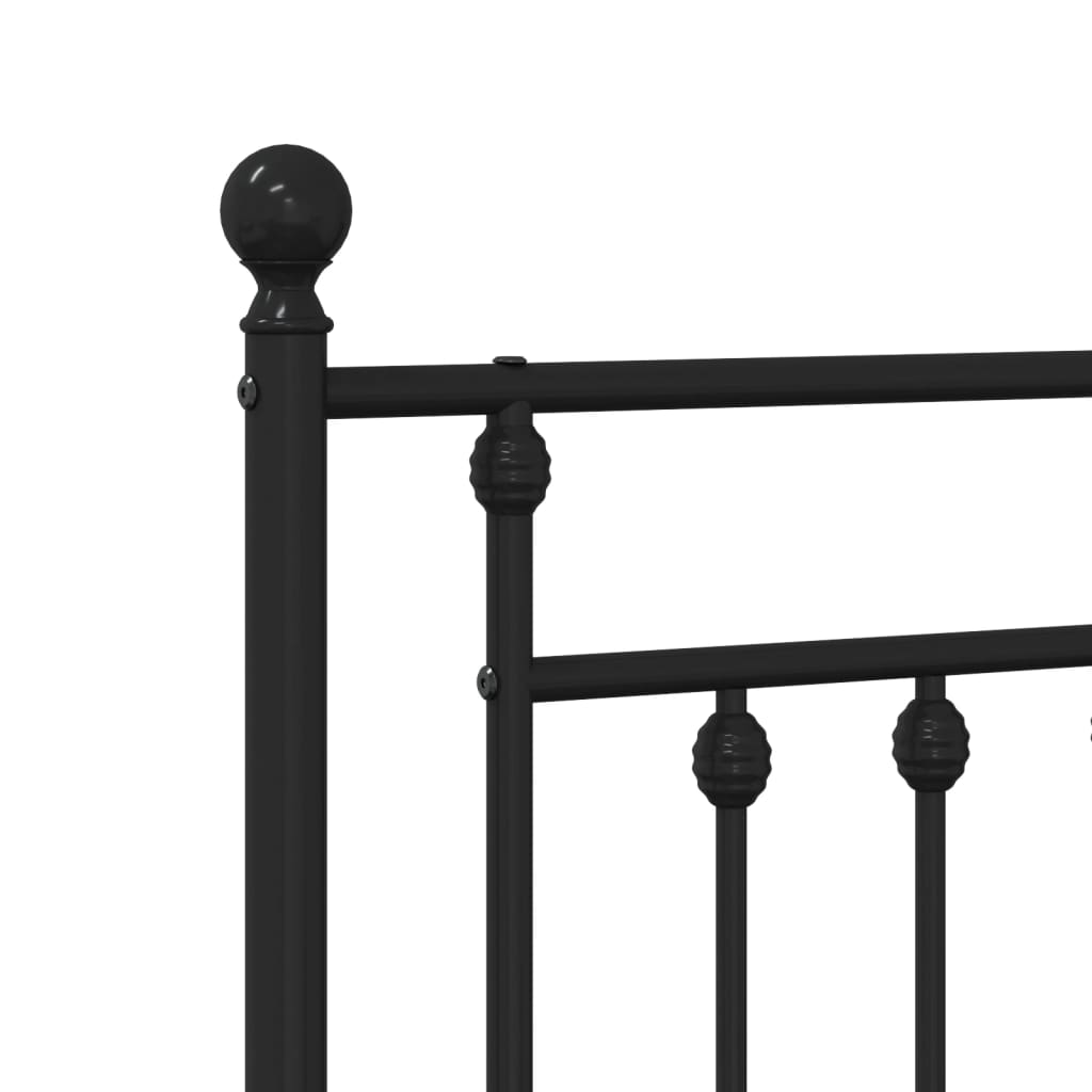 vidaXL Cabecero de metal negro 200 cm