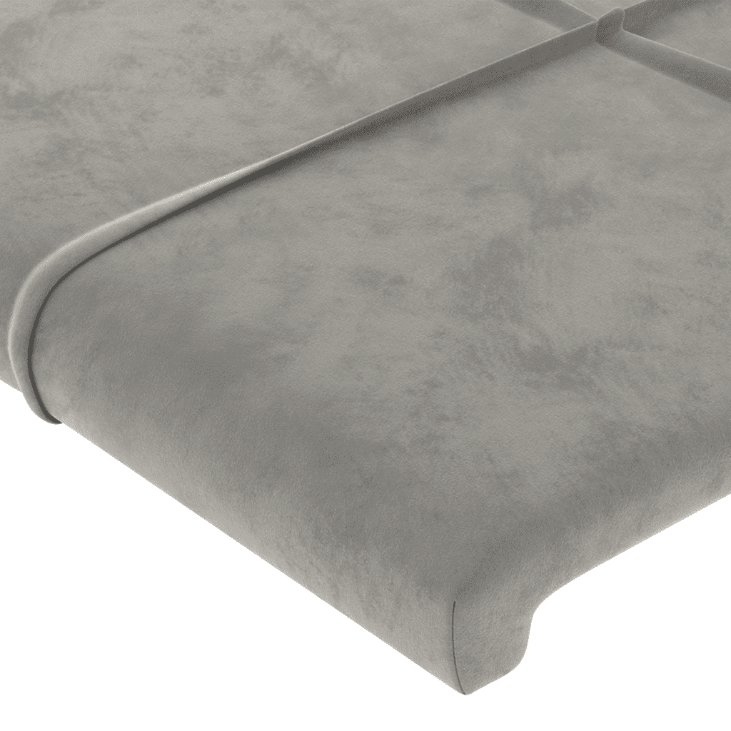 vidaXL Cama box spring con colchón terciopelo gris claro 180x200 cm