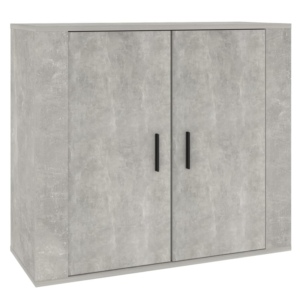 vidaXL Aparador de madera contrachapada gris hormigón 80x33x70 cm