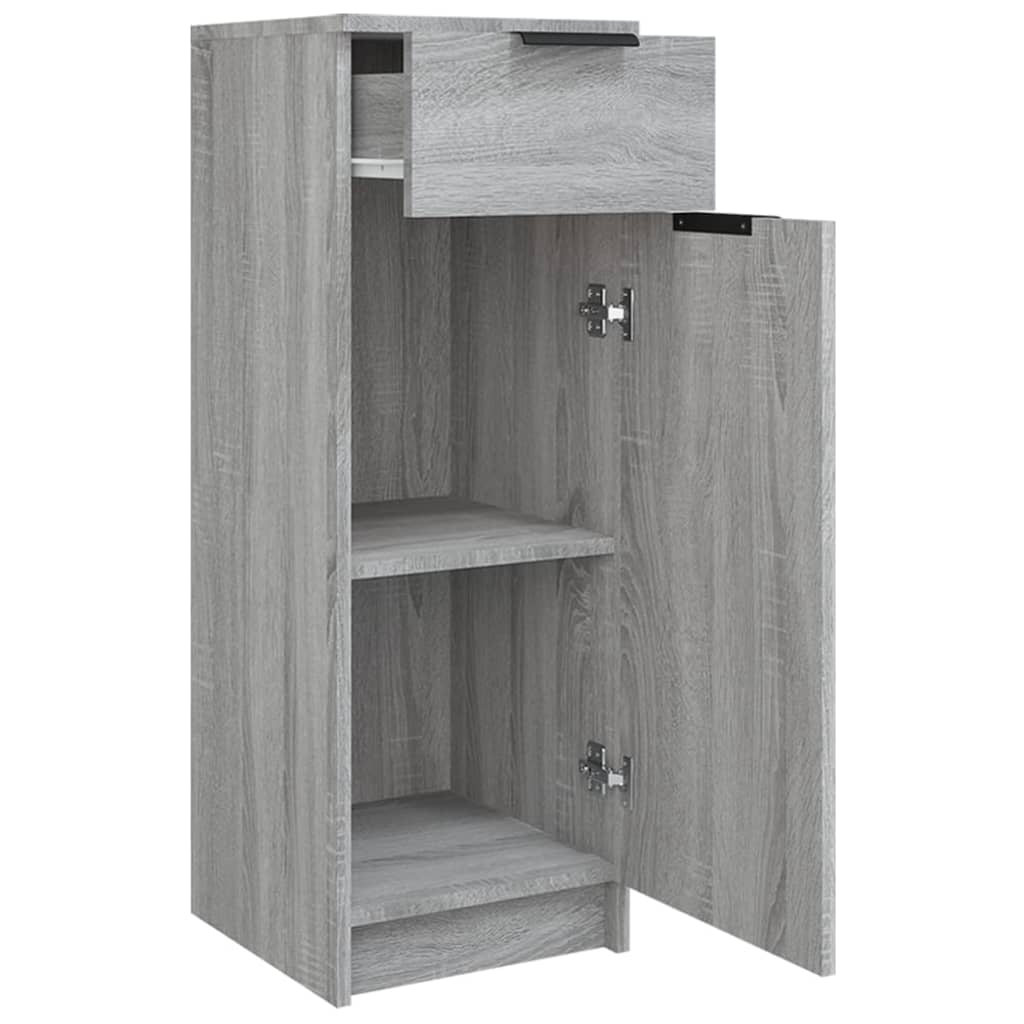 vidaXL Armario de baño madera contrachapada gris Sonoma 32x34x90 cm