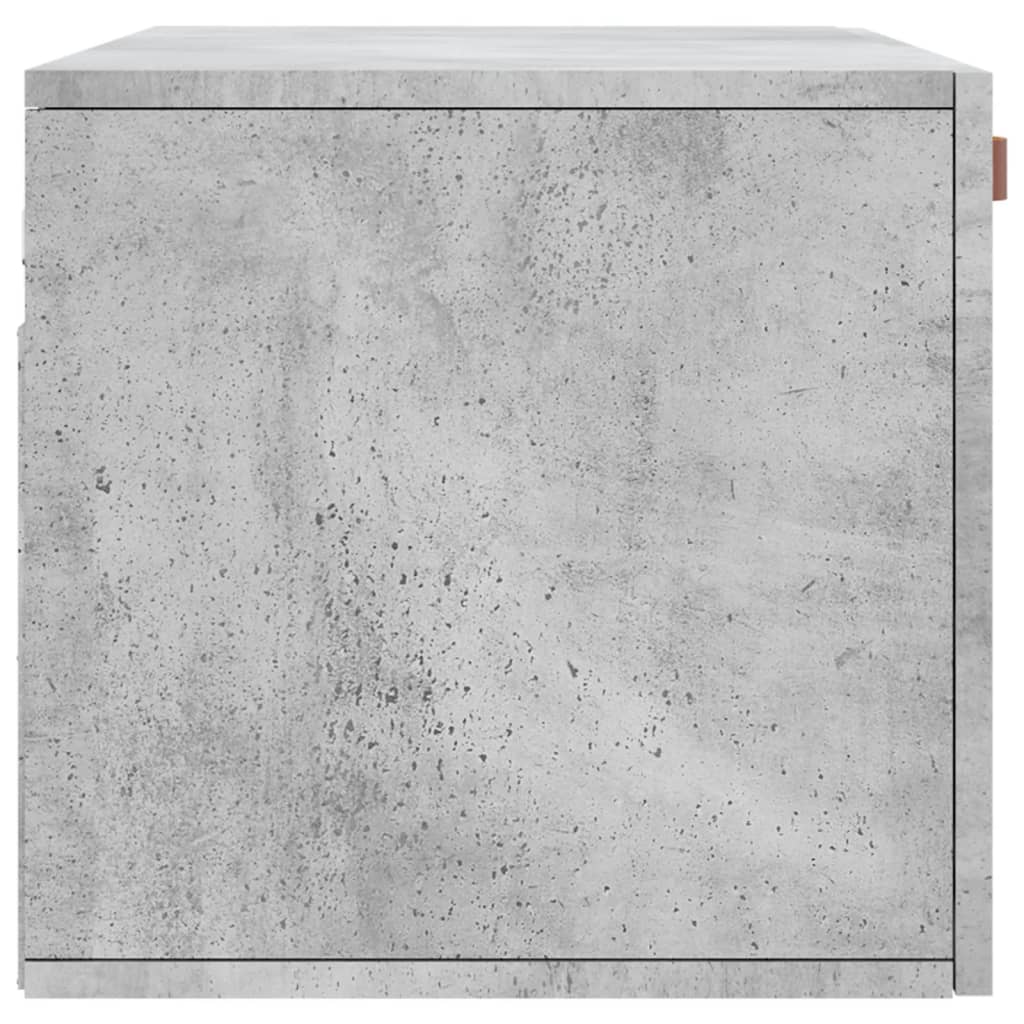 vidaXL Armario de pared madera ingeniería gris hormigón 80x36,5x35 cm