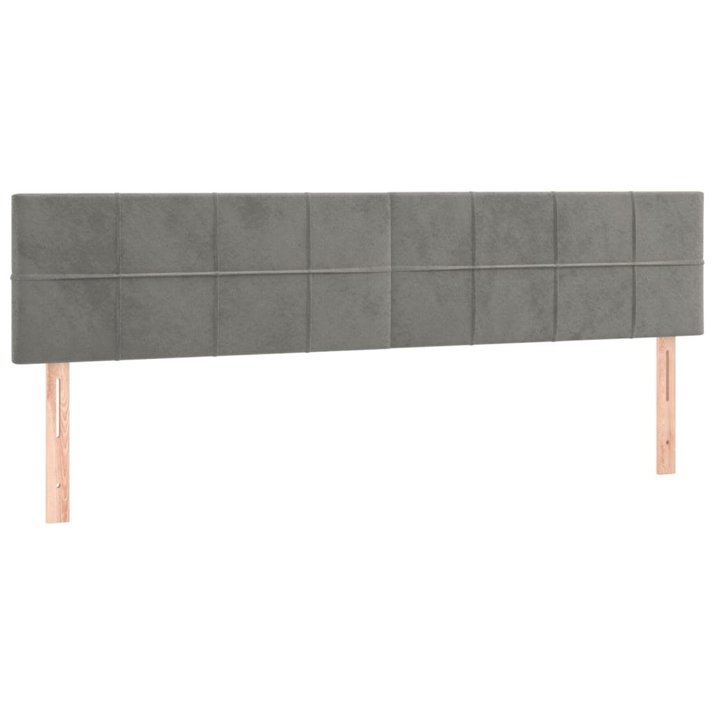 vidaXL Cama box spring con colchón terciopelo gris claro 180x200 cm