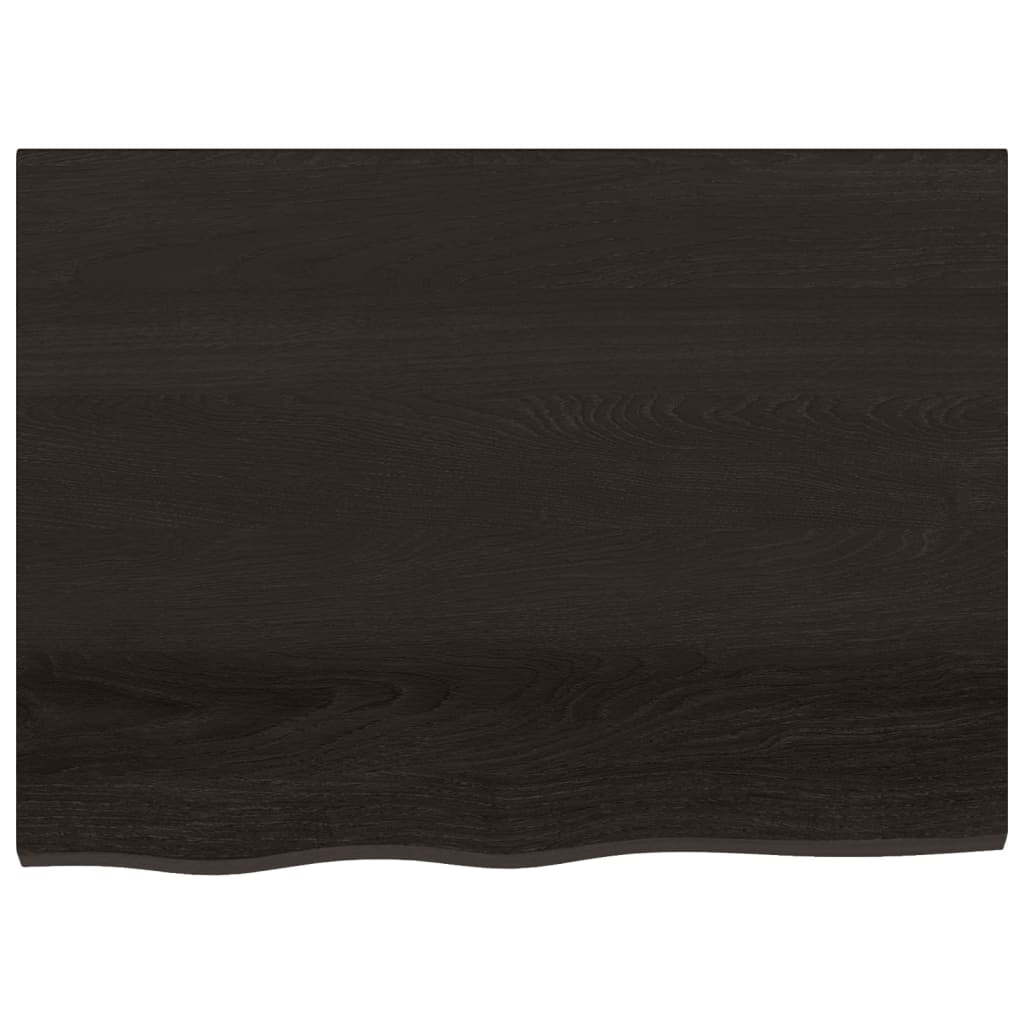 vidaXL Estante pared madera roble tratada marrón oscuro 80x60x(2-6) cm