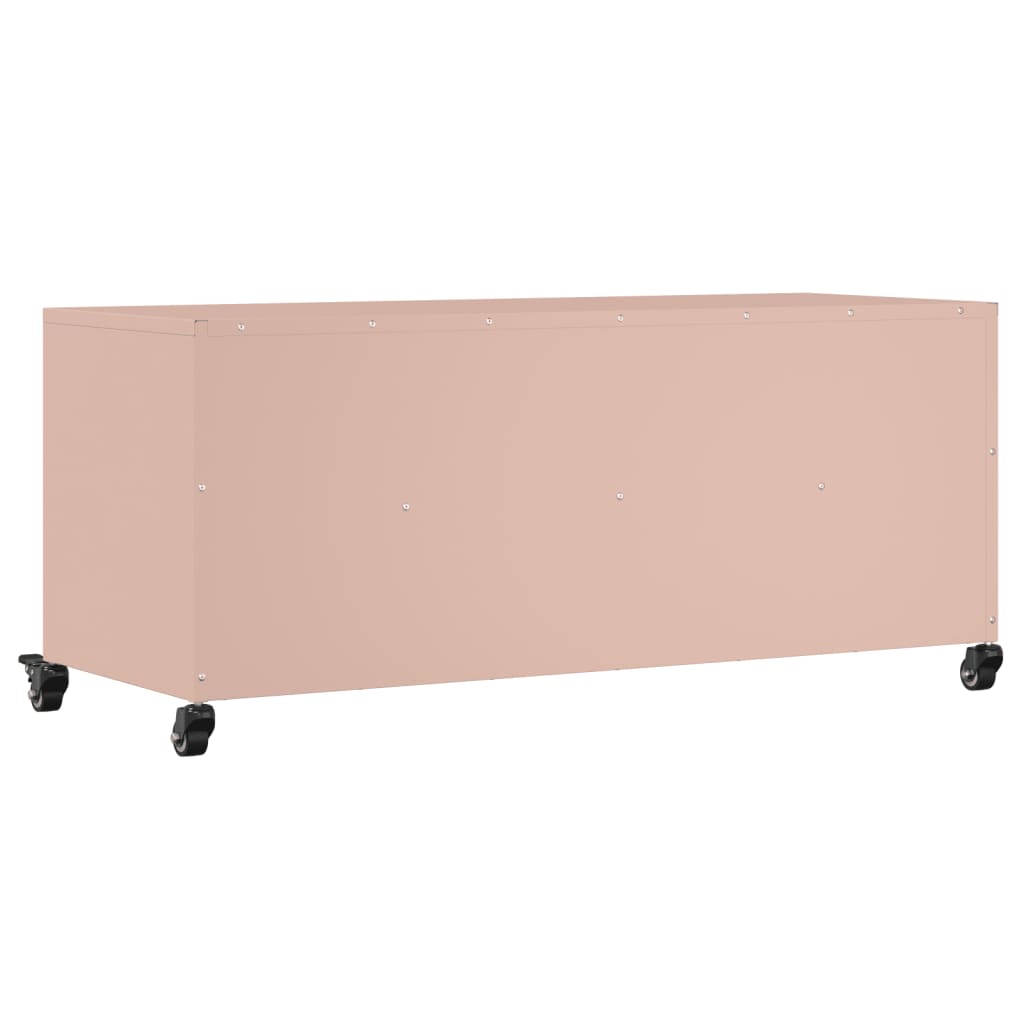 vidaXL Mueble de TV acero rosa 100,5x39x43,5 cm