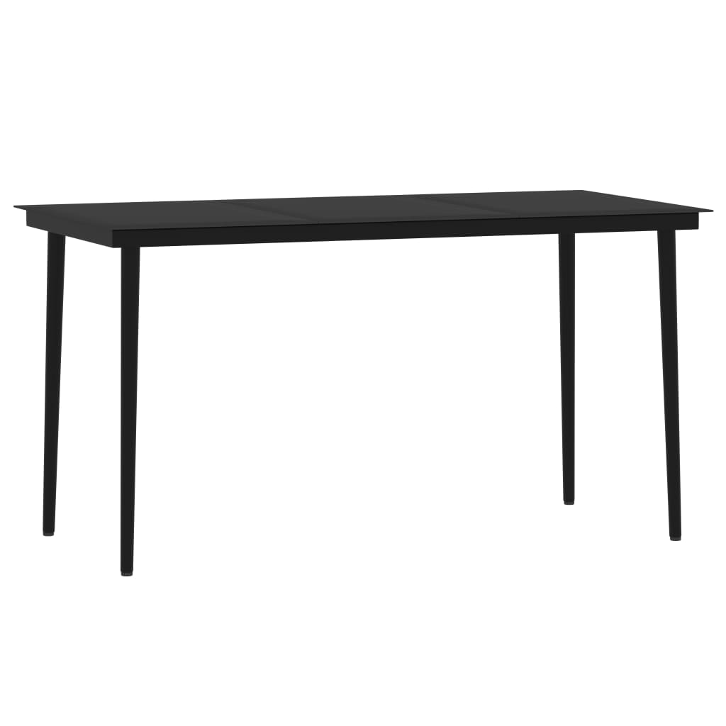 vidaXL Juego de comedor para jardín 5 piezas negro