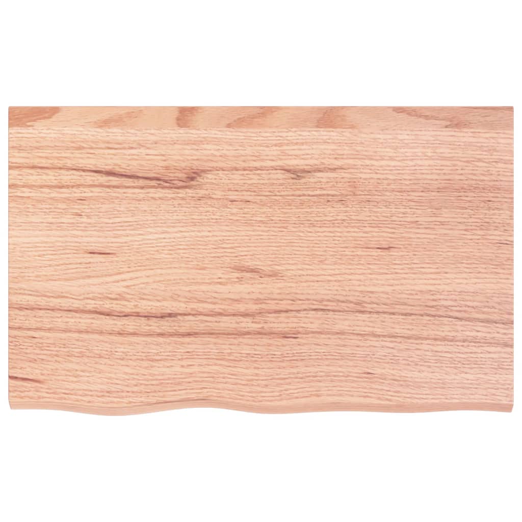 vidaXL Estante pared madera roble tratada marrón claro 80x50x(2-4) cm