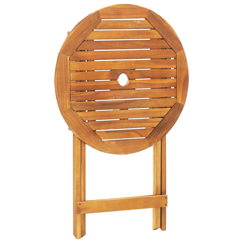 vidaXL Juego de bistro de 3 piezas ratán PE y madera maciza beige