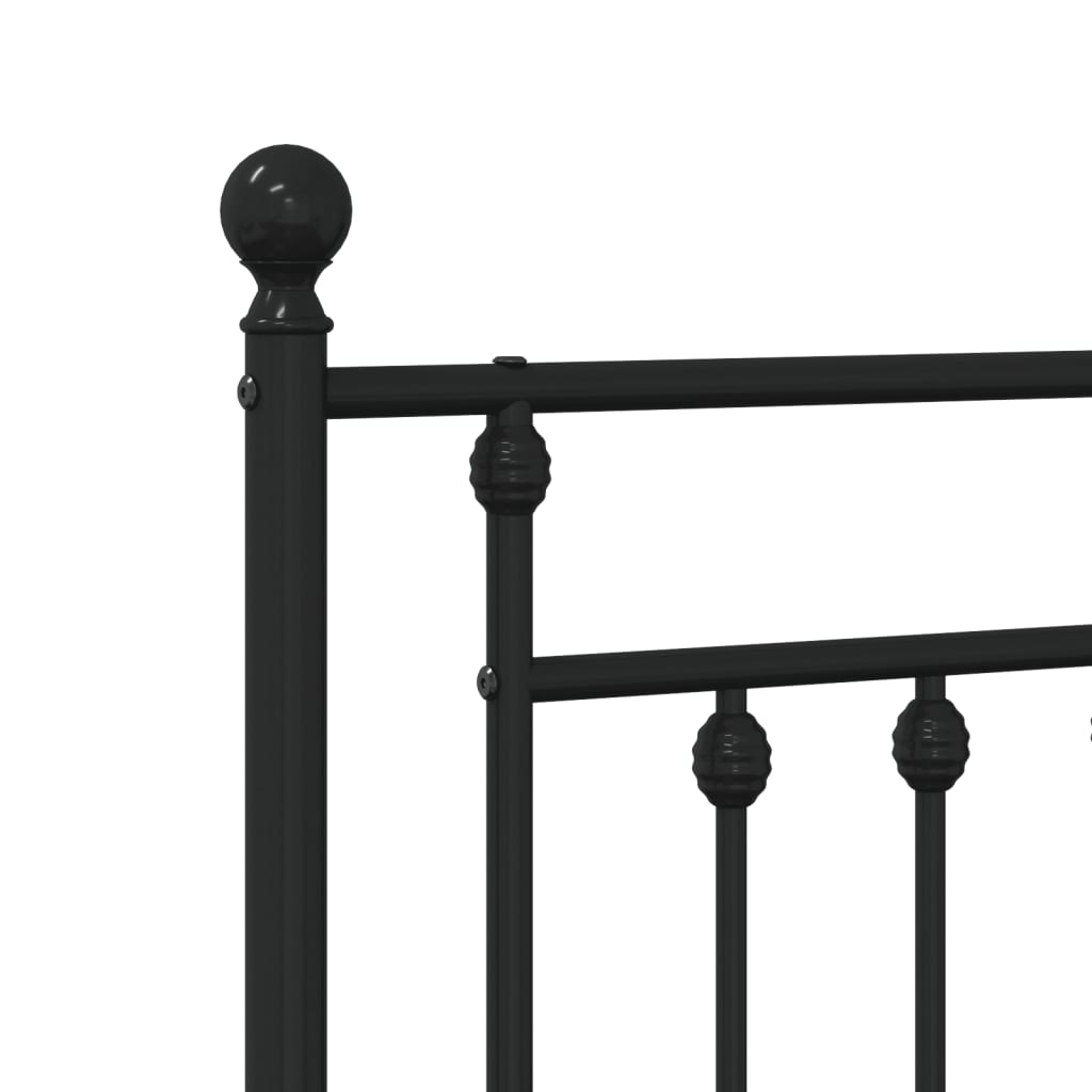 vidaXL Cabecero de metal negro 193 cm