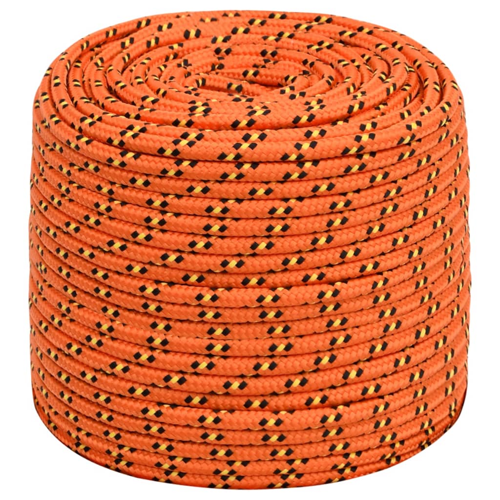 vidaXL Cuerda de barco polipropileno naranja 6 mm 100 m