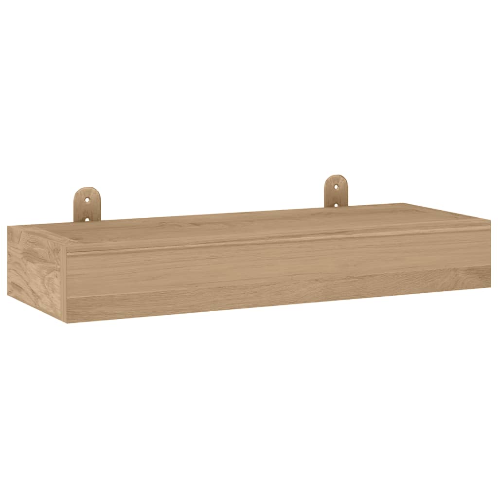 vidaXL Estantes de pared 2 unidades madera maciza de teca 40x15x4 cm