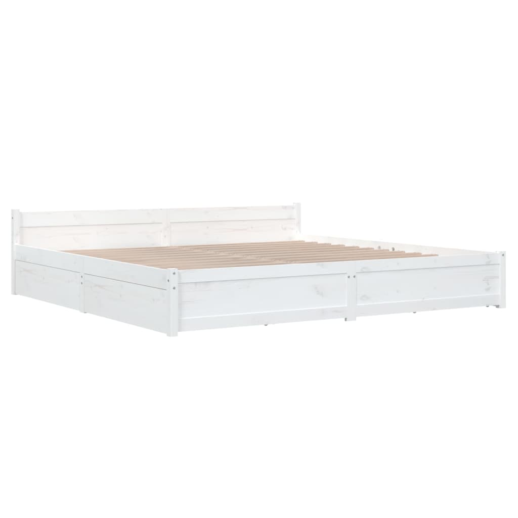 vidaXL Estructura de cama con cajones blanco 180x200 cm